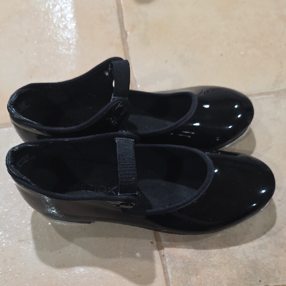 Capezio Shiny Black Kids Dress Shoes